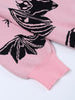 Bat Graphic Print Harajuku Punk Pink Emo Long Knitted Women Sweaters Gothic Aesthetic Grunge Pullovers Streetwear Alt Clothings