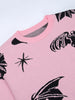 Bat Graphic Print Harajuku Punk Pink Emo Long Knitted Women Sweaters Gothic Aesthetic Grunge Pullovers Streetwear Alt Clothings