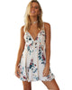 Beach Holiday Women Dress Backless Floral Print Stylish Sleeveless Dress for Ladies Female Club Party Mini Dresses Streetwear