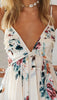 Beach Holiday Women Dress Backless Floral Print Stylish Sleeveless Dress for Ladies Female Club Party Mini Dresses Streetwear