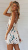 Beach Holiday Women Dress Backless Floral Print Stylish Sleeveless Dress for Ladies Female Club Party Mini Dresses Streetwear