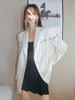 Beaded Tassel Diamond Loose Suit Jacket Women's Spring Autumn Design High-Grade Rhinestone Elegant Business Blazer Coat