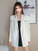 Beaded Tassel Diamond Loose Suit Jacket Women's Spring Autumn Design High-Grade Rhinestone Elegant Business Blazer Coat