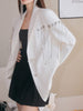 Beaded Tassel Diamond Loose Suit Jacket Women's Spring Autumn Design High-Grade Rhinestone Elegant Business Blazer Coat