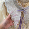 Beading Embroidery Mesh Stitching Tweed Wool Dress Spring Women Ruffled Long Sleeve Ribbon Bow Short Elegant Party Vestidos
