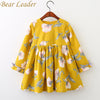 Girls Dress Brand Printing Princess Dress Autumn Style Long Sleeve Flowers Printing Design for Children Clothes