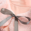 Girls Dress 2022 New Autumn Casual Style Cartoon Pink Long Sleeve Wool Bow Design For Princess Dress Girls Clothes