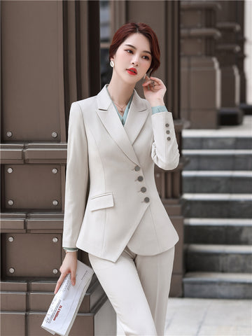 Begie Blazer women 2023 Autumn Spring Female Suit Jacket For Woman Elegant Stylish Office Wear Coats On Offer With