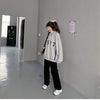 Beige Corduroy Wide Leg Pants Women Korean Style Soft Girl Pink Spring 2022 Plus Size Black Trousers For Female Oversize