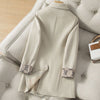 Beige Casual Women's Suit Jacket 2023 Autumn/Winter Korean Style Slim Temperament Versatile Elegant Lady's Suit Jacket