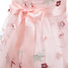 Bella Philosophy 2022 Autumn Sweet Lace Embroidery Dress Three Quarter Mid-Calf Polyester Print O-Neck Lanon Mesh Three Layers