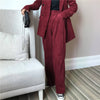 Bella Philosophy 2022 Autumn Solid Women Elegant Corduroy Blazer OL Notch Collar Jacket Female Wine Red Double Breasted Coats