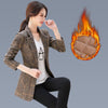 Bella Philosophy Autumn Winter Vintage Women Plaid Suit Woolen Jacket Ladies Slim Casual Wool Blazer Single Breastered Coat