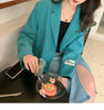 Bella Philosophy Green Loose Blazer Jacket Spring Oversized Women Jacket Full Sleeves Casual Ladies Plus Size Outwears