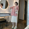 Bella Philosophy Spring Blazer Women Casual korean Jacket Women Work Office Button Blazer feminino plus size Pink Blazer
