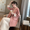 Bella Philosophy Spring Blazer Women Casual korean Jacket Women Work Office Button Blazer feminino plus size Pink Blazer