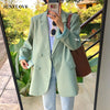 Bella Philosophy Women Spring Chic Single Breasted Blazer Vintage Female Loose Jackets Casual Street Office Lady Blazers Outwear