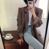 Bella Philosophy Women Spring Chic Single Breasted Blazer Vintage Female Loose Jackets Casual Street Office Lady Blazers Outwear