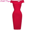 Sexy Off Shoulder Dress Womens Sexy Solid Red Casual Business Work Party Elegant Bodycon Mini Bandage Pencil Dresses
