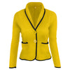 Women Short Coat Jackets Office Ladies Blazer Big Size New Fashion Spring Fall Coats Women's Turn Down Collar S-6XL