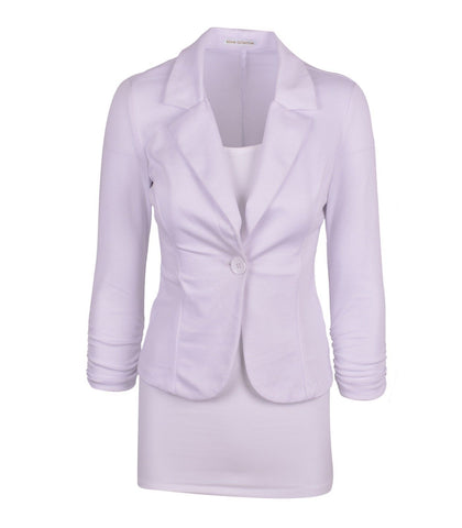 Women Slim Blazer Feminino Coat Fashion Casual Elegant Jacket One Button Brand Ladies Blazers Work Wear Casaco Feminino