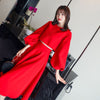 Benmingnian Red Suit Women Spring and Autumn 2023 Korean Style Goddess Dress Solid Casual Two Piece Dress Set Female