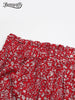 Benuynffy Holiday Ditsy Floral Print Wide Leg Pants Women Summer High Elastic Waist Boho Casual Split Trousers For Women