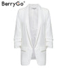 Office lady white blazer women 2022 Casual pocket streetwear autumn blazer coats Elegant ladies blazer female coats new