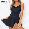 Sexy backless bow spaghetti strap lace dress Women elegant tassel mini dress summer Beach casual sundress red dress 2022