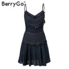 Sexy backless bow spaghetti strap lace dress Women elegant tassel mini dress summer Beach casual sundress red dress 2022