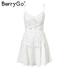 Sexy backless bow spaghetti strap lace dress Women elegant tassel mini dress summer Beach casual sundress red dress 2022