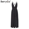Sexy v neck backless print jumpsuit women romper Halter lace up high waist jumpsuit Split wide leg summer jumpsuit 2022