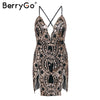 Split embroidery sequin short dress women Sexy backless strap mesh bodycon dress 2022 Club party summer dresses vestidos