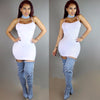 Best Match summer black women straps strapless Sexy Party dress white sleeveless mini Cotton bodycon bandage dress vestidos