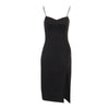 Beyouare Elegant Women's Dresses Chain Strapless Sleeveless Solid Basic Split Knee-Length Bodycon 2022 Summer Sexy Young Style