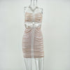High Quality Tassel Fringe Bandage Dress Womens Sexy Front Cut out Evening Homecoming Party Dress Vestidos Clubwear