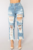 Big Hole Ripped Jeans Women Harem Pants Loose Ankle-Length Denim Pants Boyfriends For Woman Exaggerated Beggar Trousers Ladies