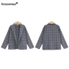 Big Size 2 Pieces Set Elegant Office Lady Plaid Jacket Blazer Women Female Suit Casual Tops+Mini Skirts Two Piece Set 5XL Autumn