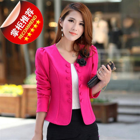 Big Size 4XL Women Office Lady Wear Suit Blazer Solid Casual Coat Jacket Long Sleeve Notched Collar Outwear Blazers
