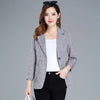Big Size Women Elegant Long Sleeve Plaid Blazer Jacket Casual Formal Female Chic Lady Office Suit Blazer Outwear Business Coat