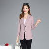 Big Size Women Elegant Long Sleeve Plaid Blazer Jacket Casual Formal Female Chic Lady Office Suit Blazer Outwear Business Coat
