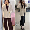 Biyaby 2023 Autumn Green Loose Women Blazers Korean Style Double Breasted Suit Jacket Ladies Simple Office Work Casual Blazers