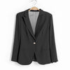 Black Blazer 2023 Women's Formal Blazer Ladies Office Work Blazer Pocket Jacket Jacket Femme Slim Casual Blue Suit Uniform Femme