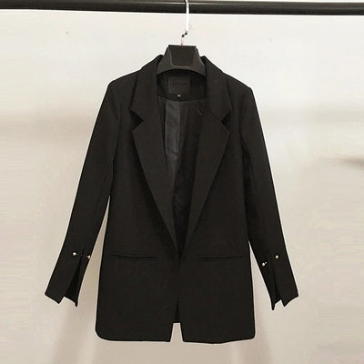 Black Blazer Femme Women Small Suit Jacket Blaser Spring Long Blazer Jacket Coats Outwear Chaqueta Mujer Office Blazers