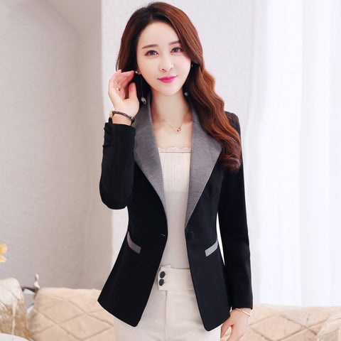 Black Blazer Women Casual Wear Jacket Blazer Feminino Long Sleeve Elegant Short Coat Blaser Feminine Ladies Vogue Tops 3XL C3179