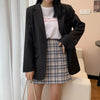 Black Blazers Women Suits PopularBaggy Street Chic Leisure Top Solid Single Breasted Business All Match Gentle Modern