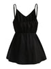 Black Camisoles Women's Sleeveless Peplum Oversized Tops 2023 Summer Plus Size 4XL Sexy Backless Casual Cotton T Shirts