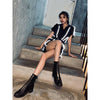 Black Casual Reflective Romper Playsuit Jumpsuit Shorts Summer Loose One-Piece Suit Blazer Women Playsuits Belts Combinaison