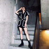 Black Casual Reflective Romper Playsuit Jumpsuit Shorts Summer Loose One-Piece Suit Blazer Women Playsuits Belts Combinaison