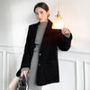 Black Corduroy Blazers Suit Jacket for Women Elegant 2022 Winter Solid Office Ladies Coat Female Outerwear Chic Tops